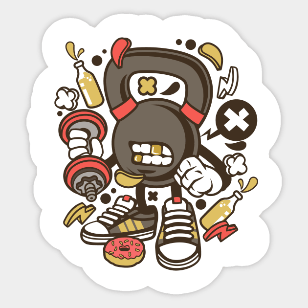 Fitness junkie Sticker by Superfunky